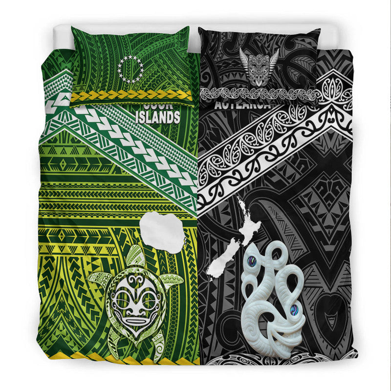 New Zealand and Cook Islands Bedding Set Together Black LT8