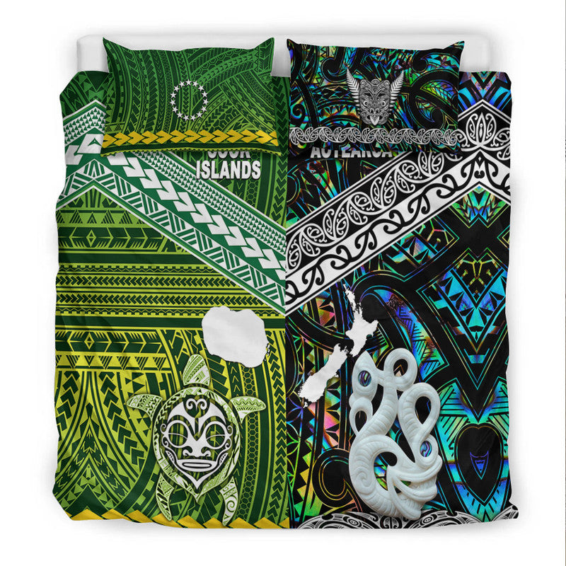 New Zealand and Cook Islands Bedding Set Together Paua Shell LT8