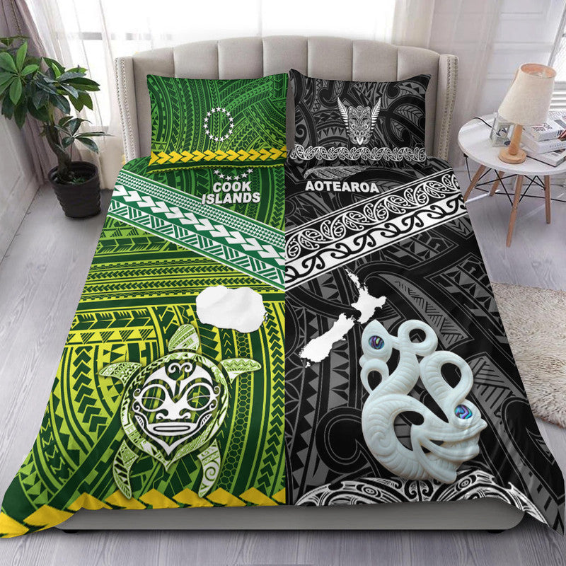 New Zealand and Cook Islands Bedding Set Together Black LT8