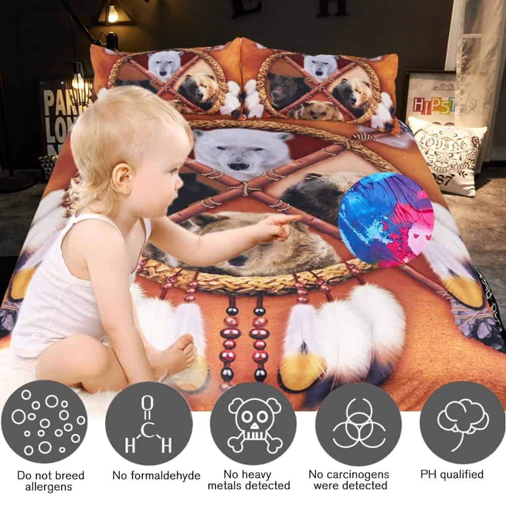 Native American Indian Bears Dreamcatcher Bedding Set LT10