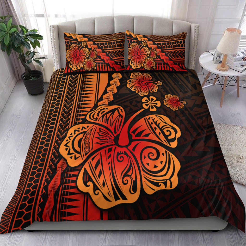 Polynesian Hibiscus Bedding Set Hawaiian Style No.1 LT6