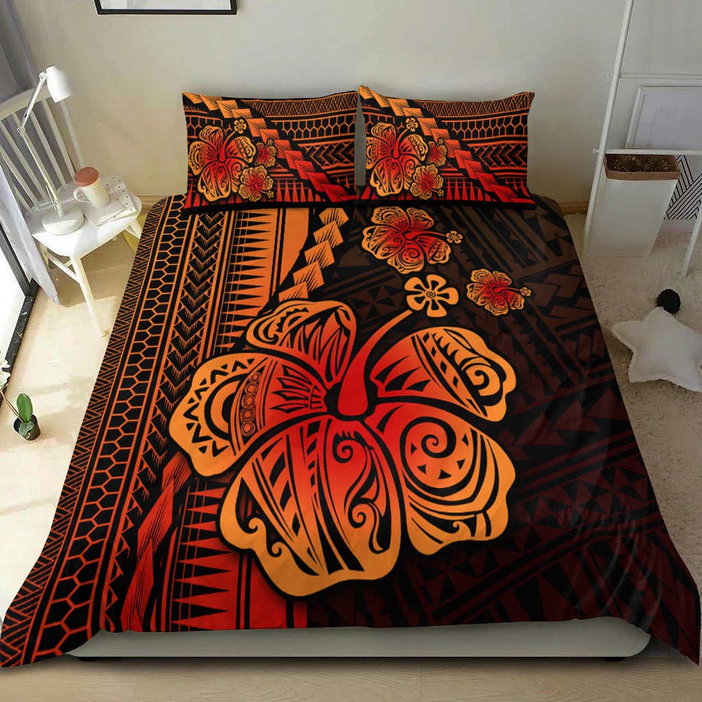 Polynesian Hibiscus Bedding Set Hawaiian Style No.1 LT6