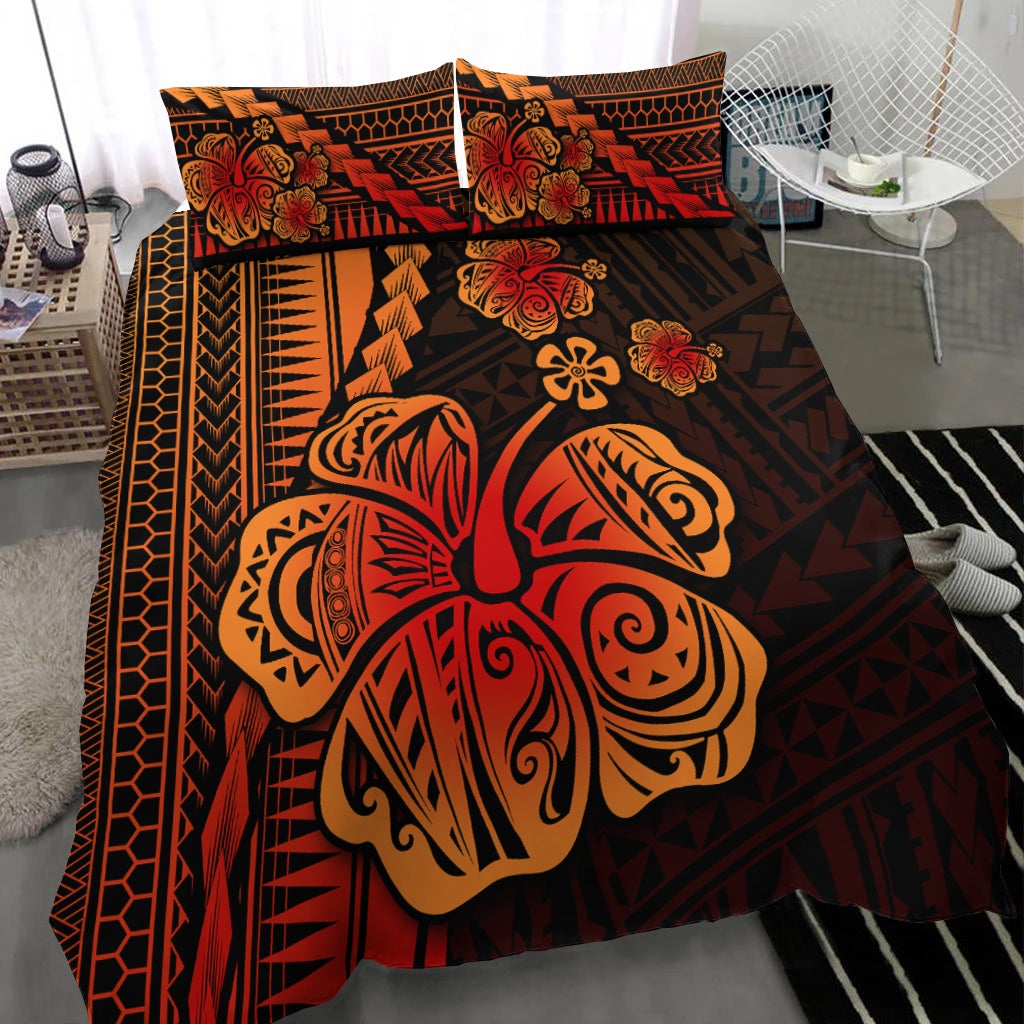 Polynesian Hibiscus Bedding Set Hawaiian Style No.1 LT6
