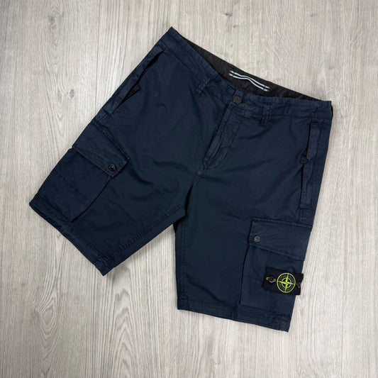 Stone Island Supima Cargo Shorts - Navy