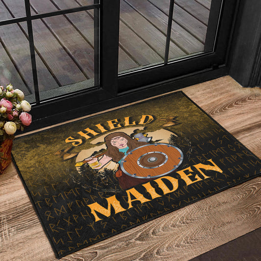 Viking Door Mat Shield Maiden Door Mat RLT12
