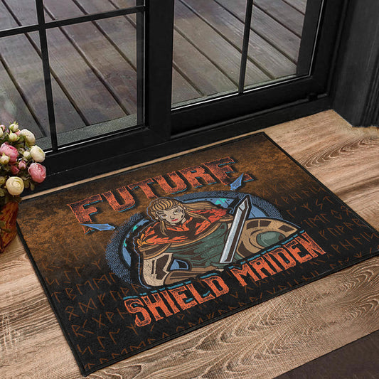 Viking Door Mat Future Shield Maiden Door Mat RLT12