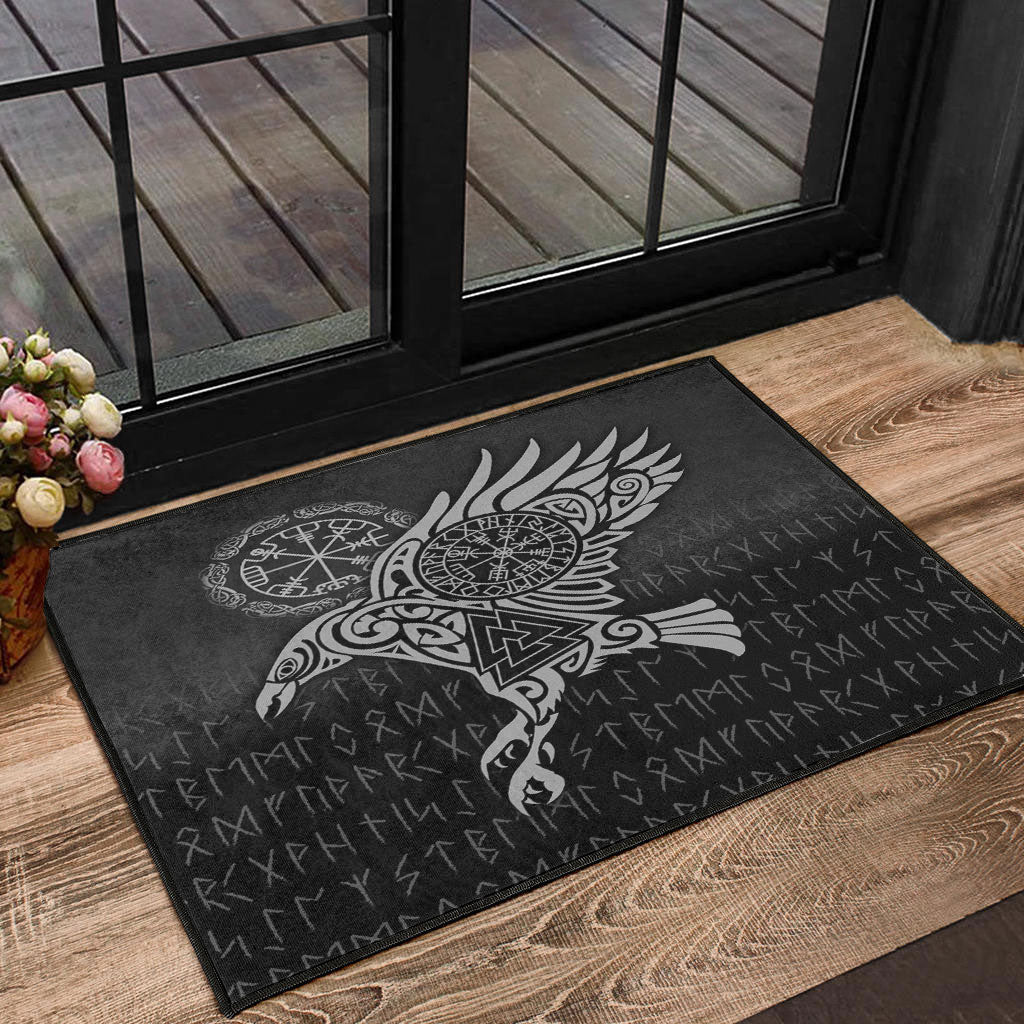 Viking Door Mat Raven Vegvisir Tattoo Special Version Door Mat RLT12