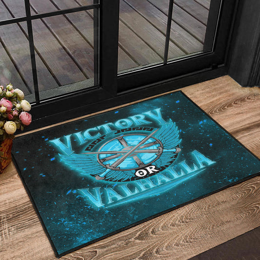 Viking Door Mat Victory Or Valhalla Cyan Style Door Mat RLT12