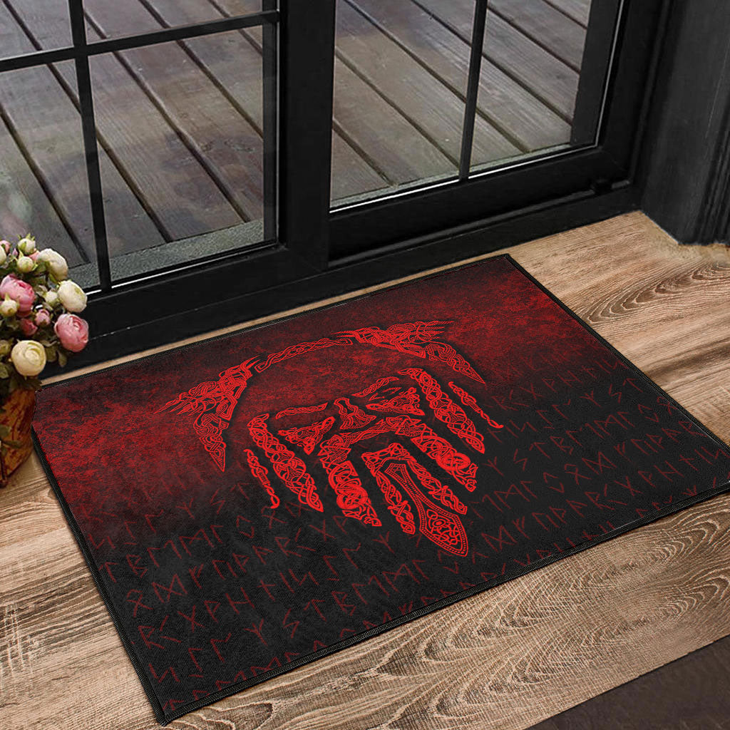 Viking Door Mat Eye of Odin Red Version Door Mat RLT12