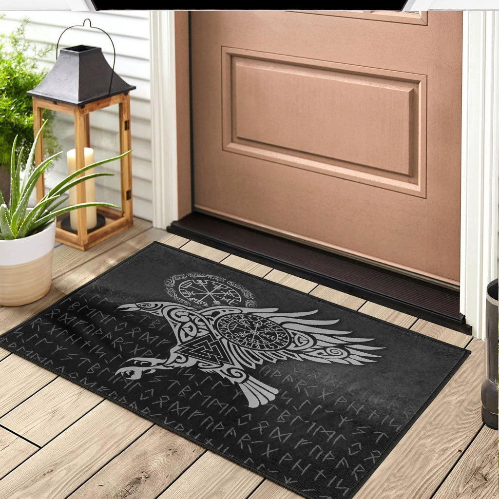 Viking Door Mat Raven Vegvisir Tattoo Special Version Door Mat RLT12