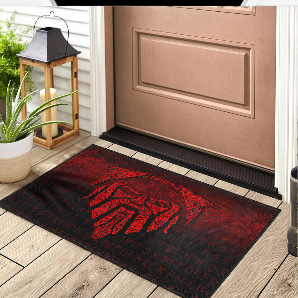 Viking Door Mat Eye of Odin Red Version Door Mat RLT12