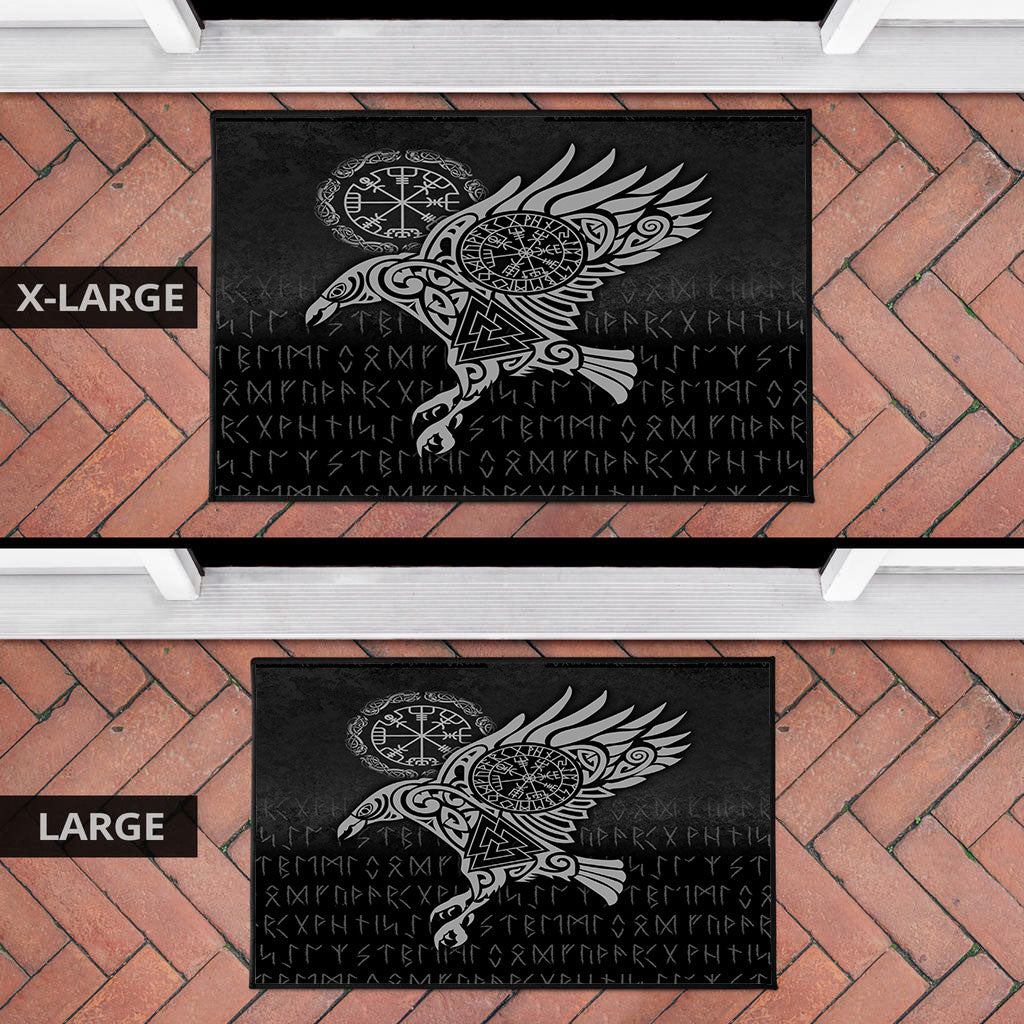 Viking Door Mat Raven Vegvisir Tattoo Special Version Door Mat RLT12