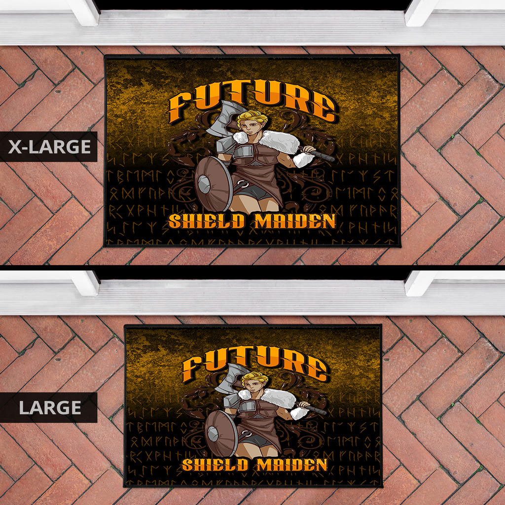 Viking Door Mat Viking Future Shield Maiden Door Mat RLT12