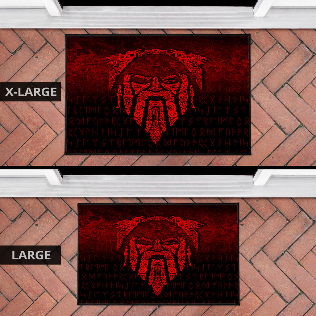 Viking Door Mat Eye of Odin Red Version Door Mat RLT12