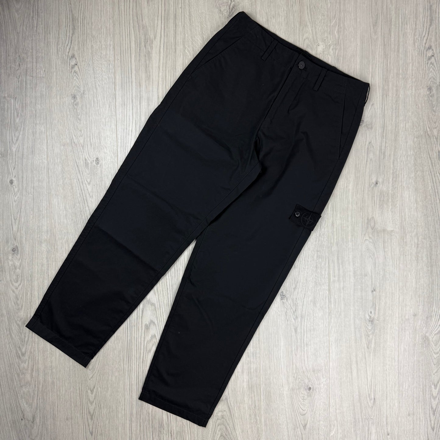 Stone Island Ghost Cargo Trousers - Black