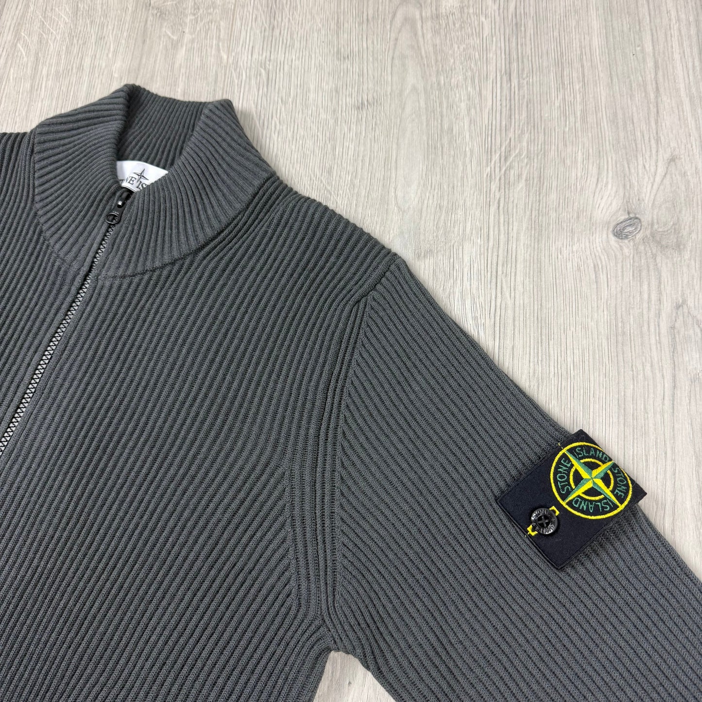 Stone Island Knit Rib Fleece - Lead Grey
