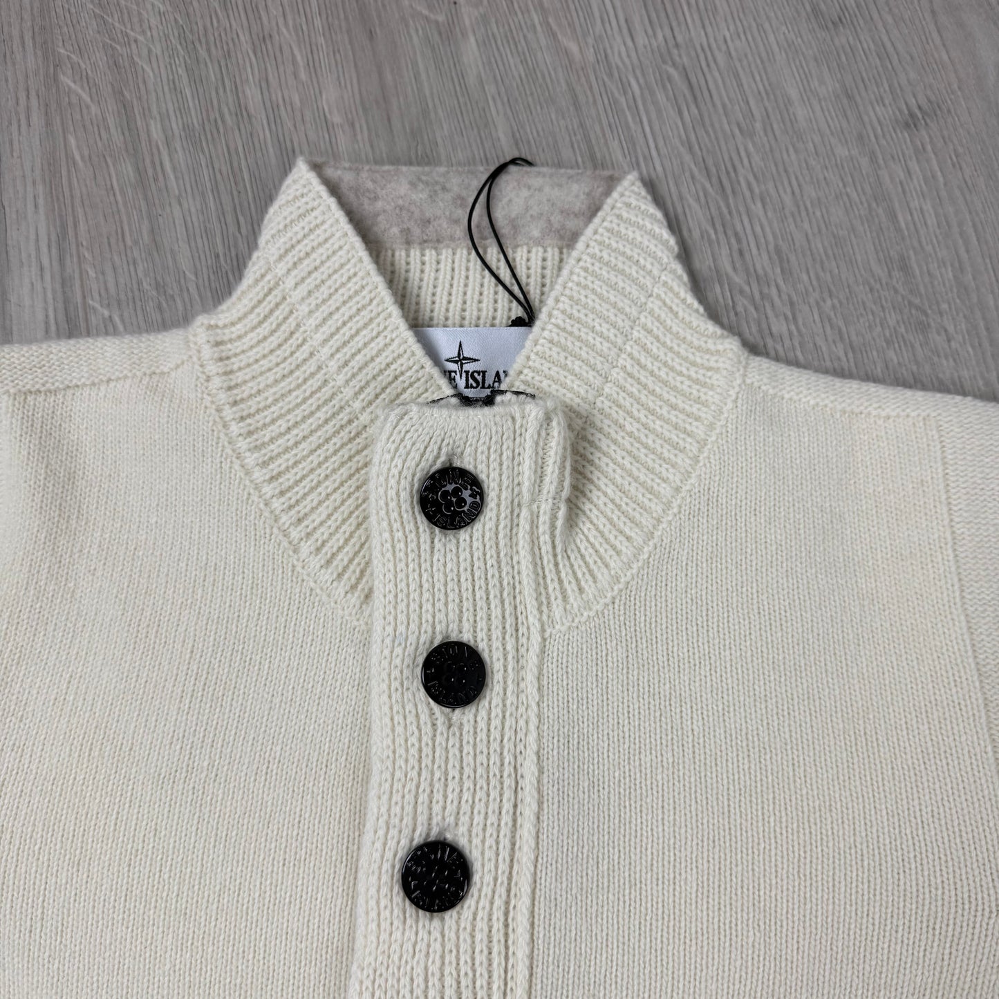 Stone Island Knit Zip Sweatshirt - Ivory