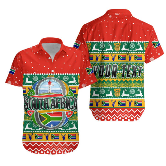 (Custom Personalised) South Africa Christmas Hawaiian Shirt African Springbok LT13