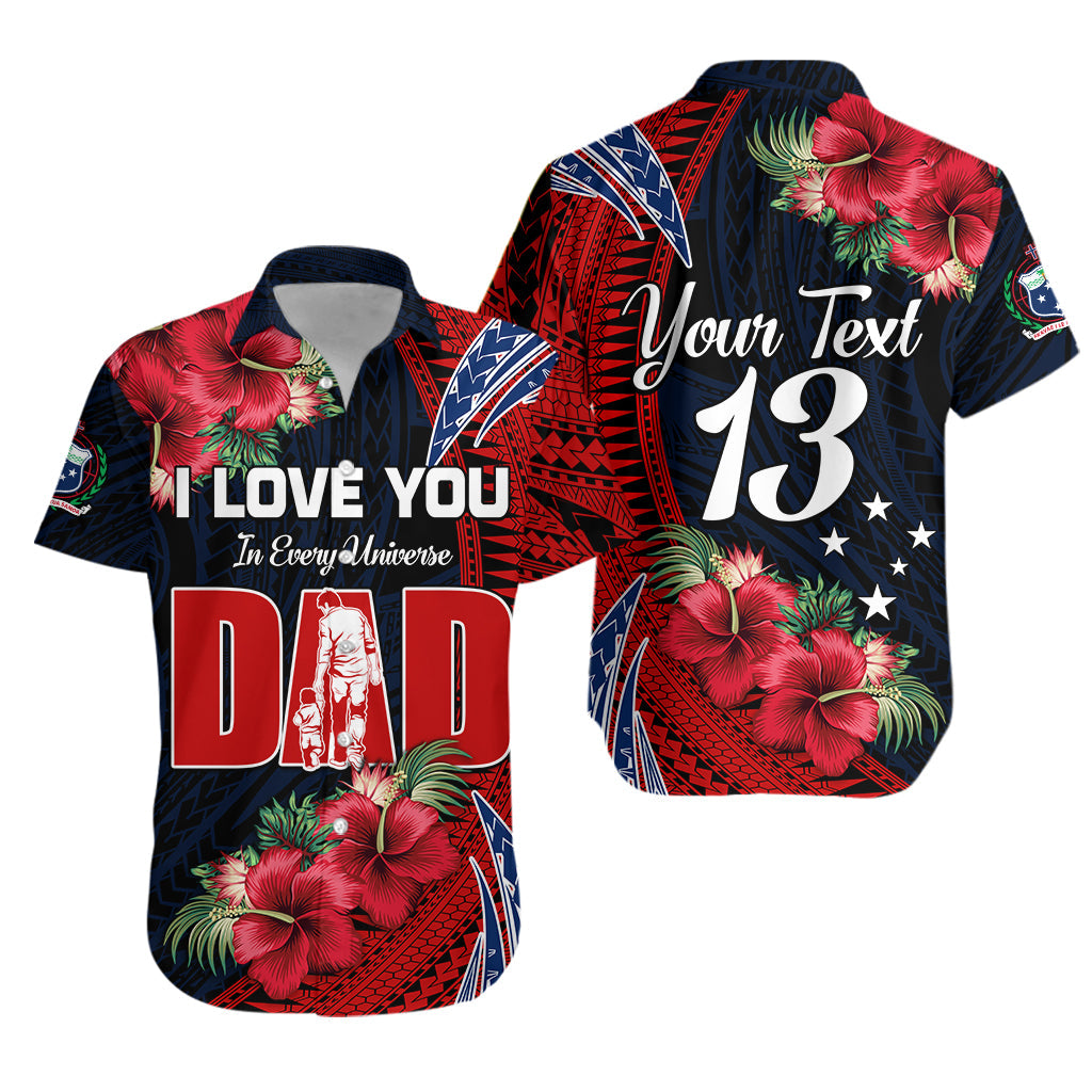 (Custom Text and Number) Samoa Fathers Day Hawaiian Shirt Polynesian Best Dad Ever LT13