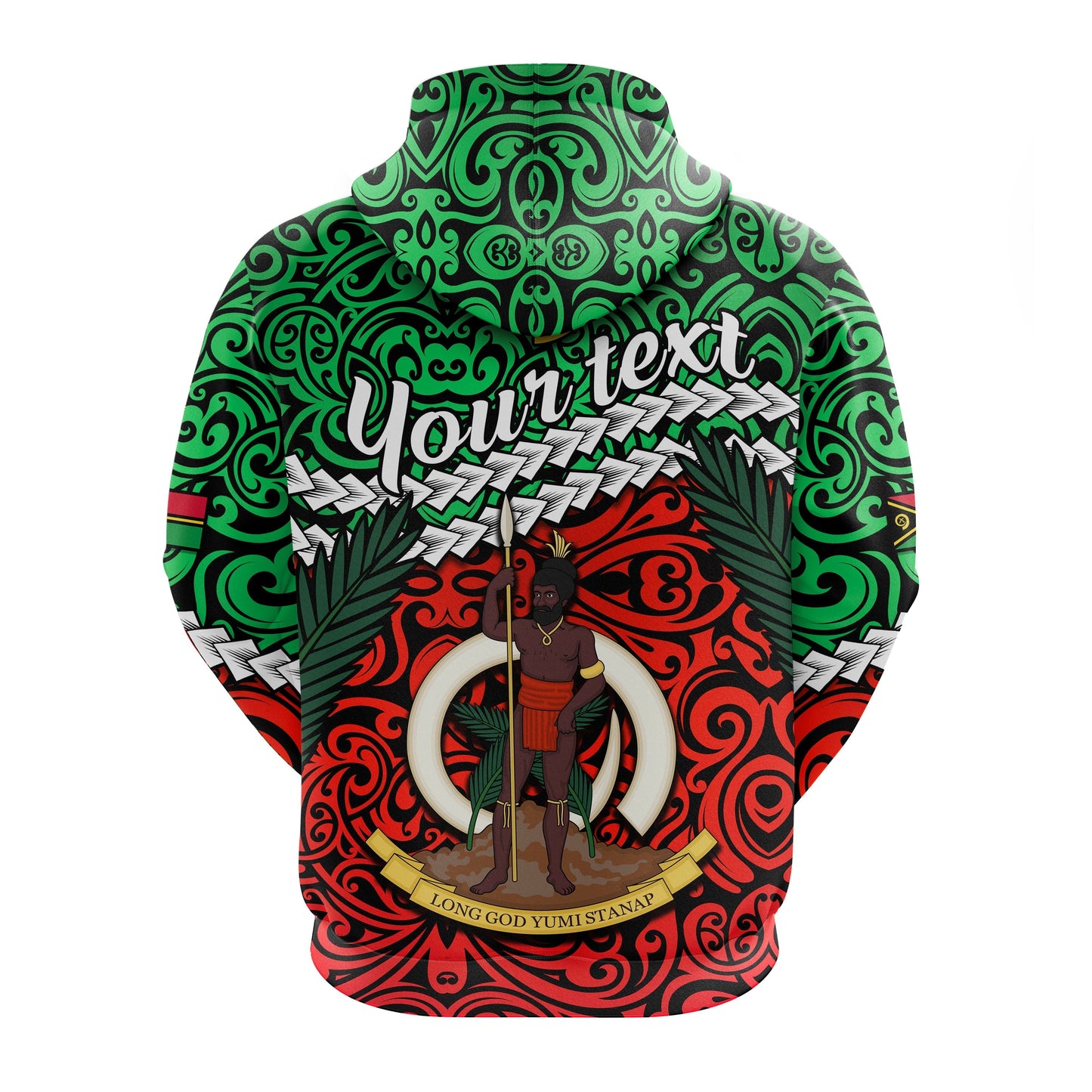 Custom Vanuatu Independence Hoodie Happy Anniversary LT13