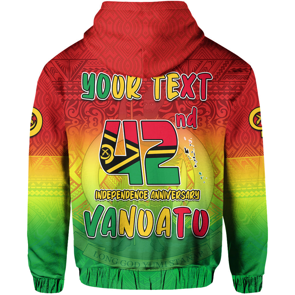 Custom Vanuatu Independence Day Hoodie 42nd Anniversary Yumi Yumi Yumi LT13
