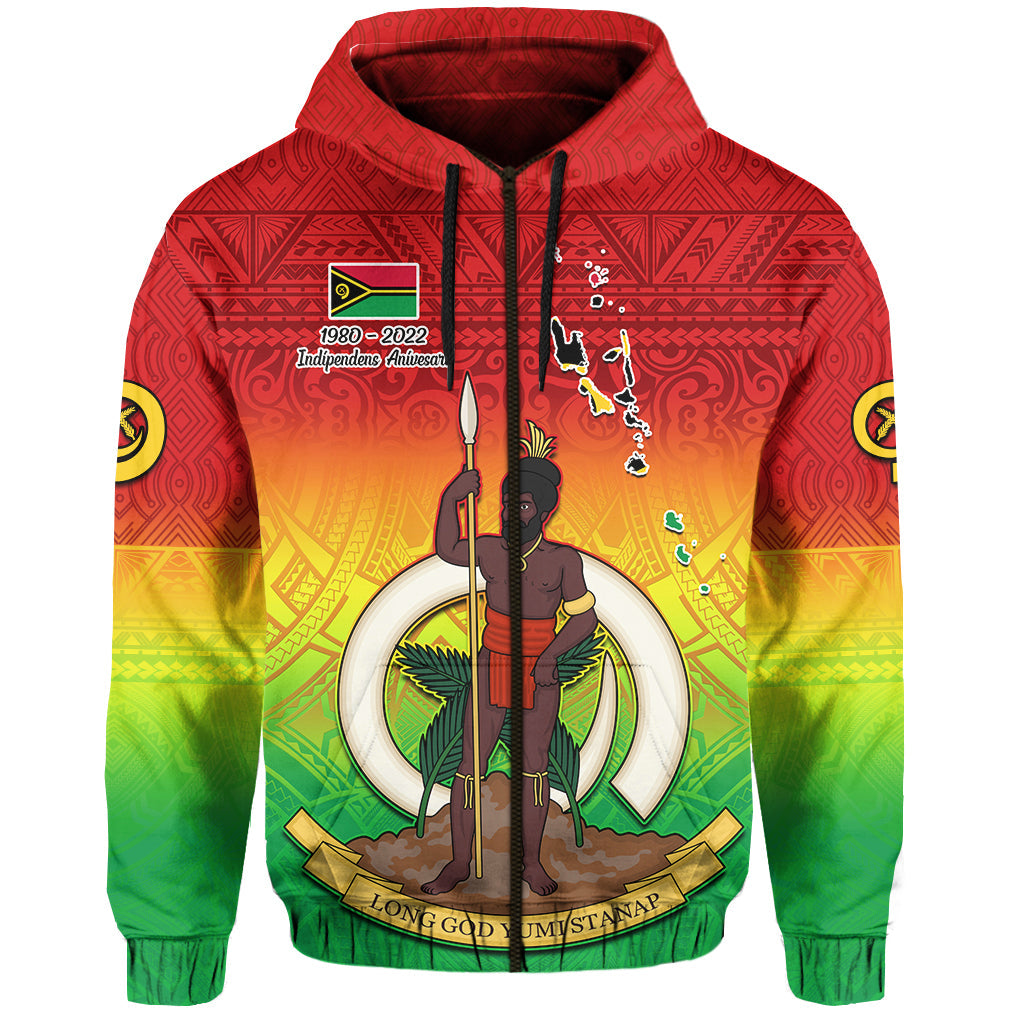 Custom Vanuatu Independence Day Hoodie 42nd Anniversary Yumi Yumi Yumi LT13