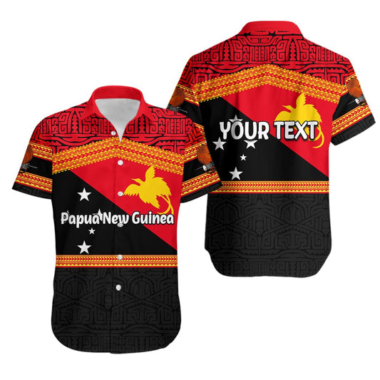 (Custom Personalised) Papua New Guinea Hawaiian Shirt Flag Style LT6