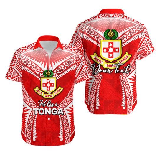 (Custom Personalised) Kolisi Tonga Hawaiian Shirt Red Style LT6