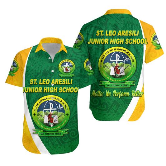 St. Leo Aresili Junior High School Hawaiian Shirt Simple Style LT8