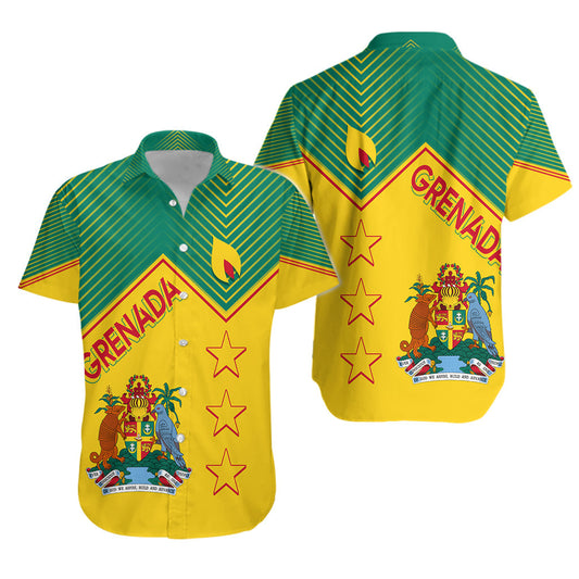 Grenada Independence Day Hawaiian Shirt Geometric Style LT7