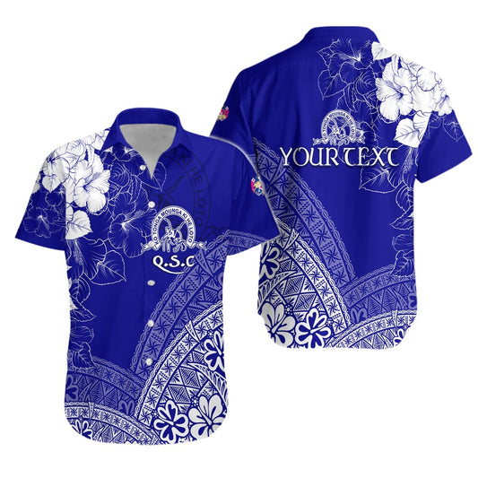(Custom Personalize) Tonga Kolisi Kuini Salote Hawaiian Shirt QSC Floral Tapa LT7