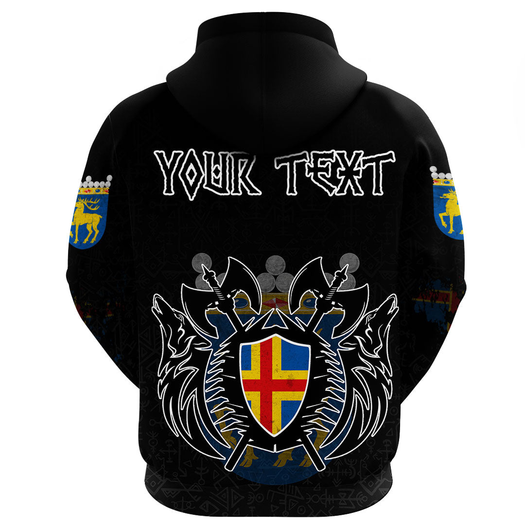 Custom Viking land Flag and Map Gaiter Hoodie style Viking Geri and Freki RLT12