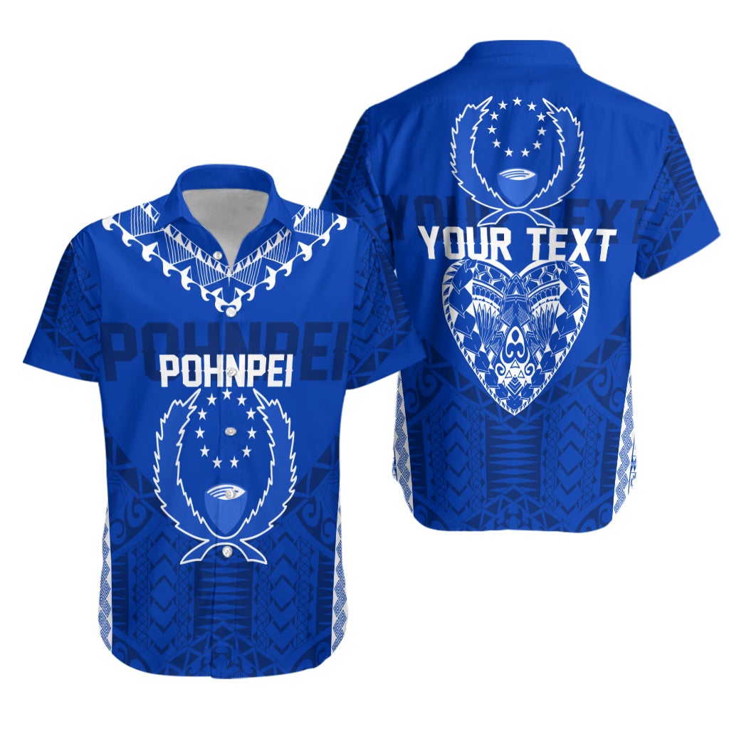(Custom Personalised) FSM Pohnpei Heart Shape Hawaiian Shirt Micronesia Pattern LT7