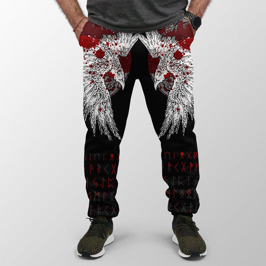 Custom Viking Jogger - Mystical Raven Tattoo Blood RLT12