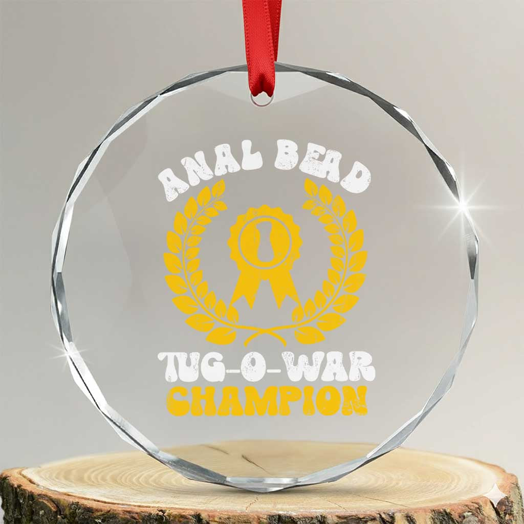 Bead Tug O War Champion Crystal Glass Ornament Funny Sarcastic Saying Weird Gag Gift TS10