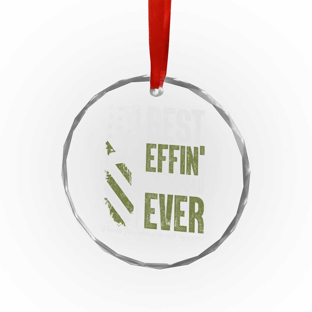 Best Effin Bonus Dad Ever Crystal Glass Ornament Step Dad Gun American Flag TS10