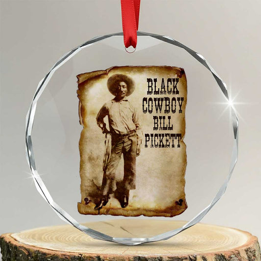 Black Cowboy Bill Pickett Crystal Glass Ornament African American Cowboys Black History TS10