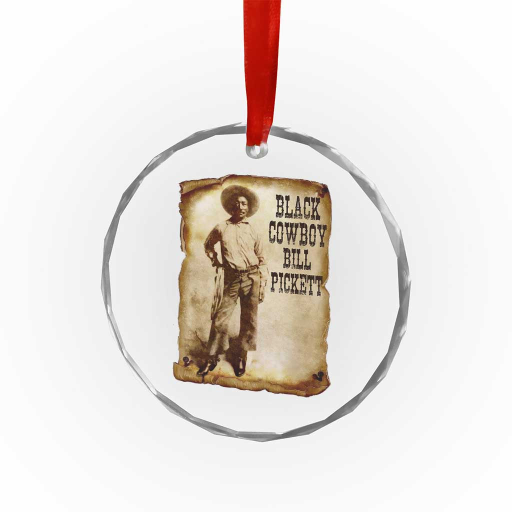 Black Cowboy Bill Pickett Crystal Glass Ornament African American Cowboys Black History TS10