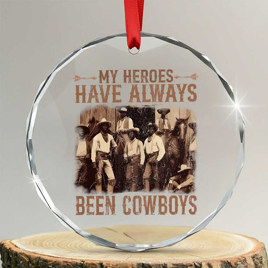 Black Cowboys Crystal Glass Ornament Western Rodeo Melanin Black History Texas Men TS10
