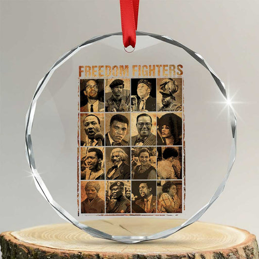 Black Freedom Fighters Crystal Glass Ornament Huey P. Newton Bobby Seale Black History Month Juneteenth TS10