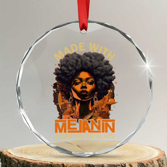 Black Women Crystal Glass Ornament Melanin Juneteenth Black History TS10