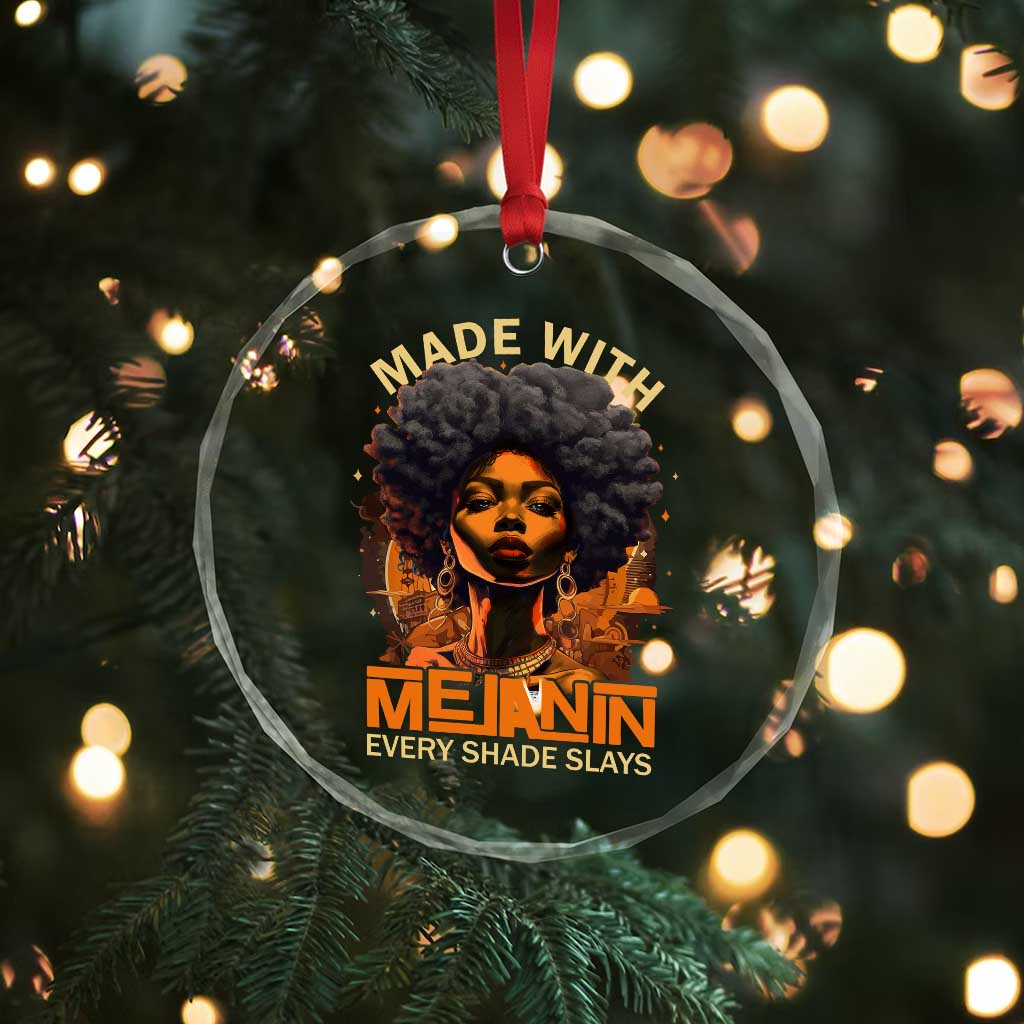 Black Women Crystal Glass Ornament Melanin Juneteenth Black History TS10