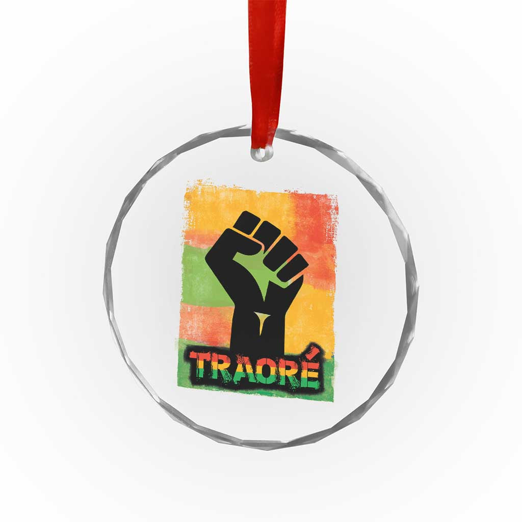 Burkina Faso Ibrahim Traoré Crystal Glass Ornament TS10