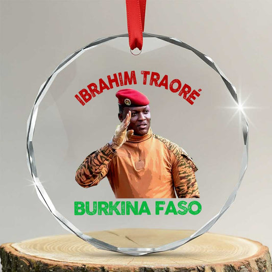 Burkina Faso Ibrahim Traoré Thomas Sankara Crystal Glass Ornament TS10