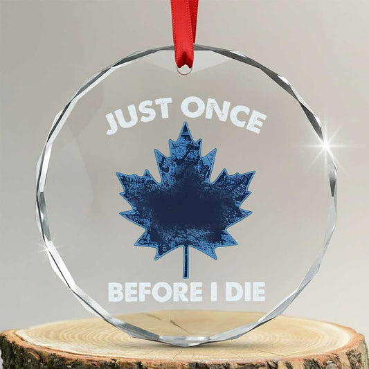 Canada Hockey Crystal Glass Ornament Toronto Just Once Before I Die Vintage Canadian Maple Leafs TS10