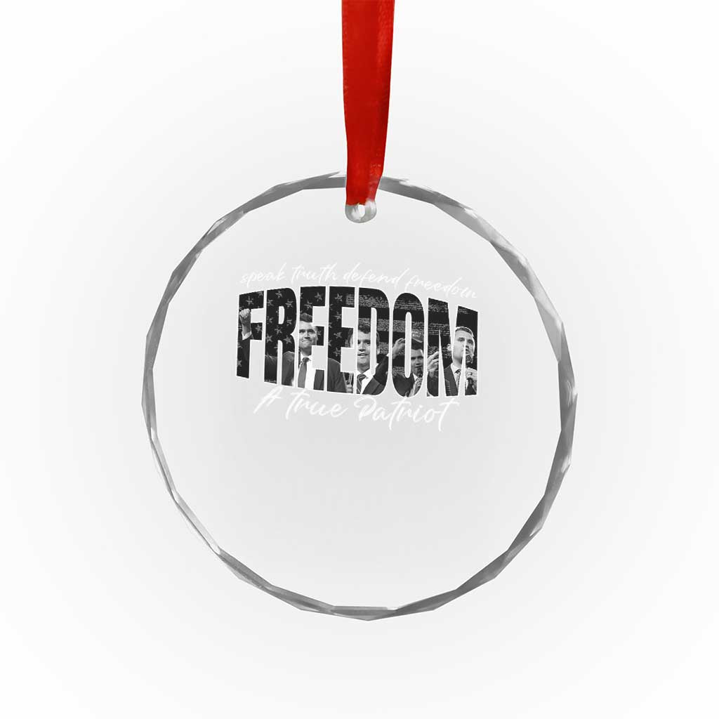 Charlie Kirk Freedom Crystal Glass Ornament A True Patriot Patriotic American TS10