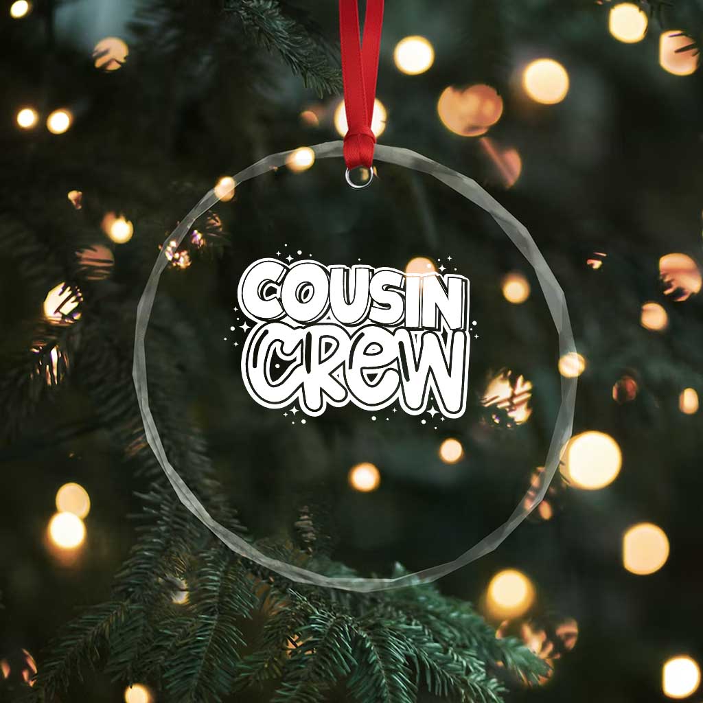Cousin Crew Crystal Glass Ornament Cute Matching Cousins Summer Beach Vacation TS10