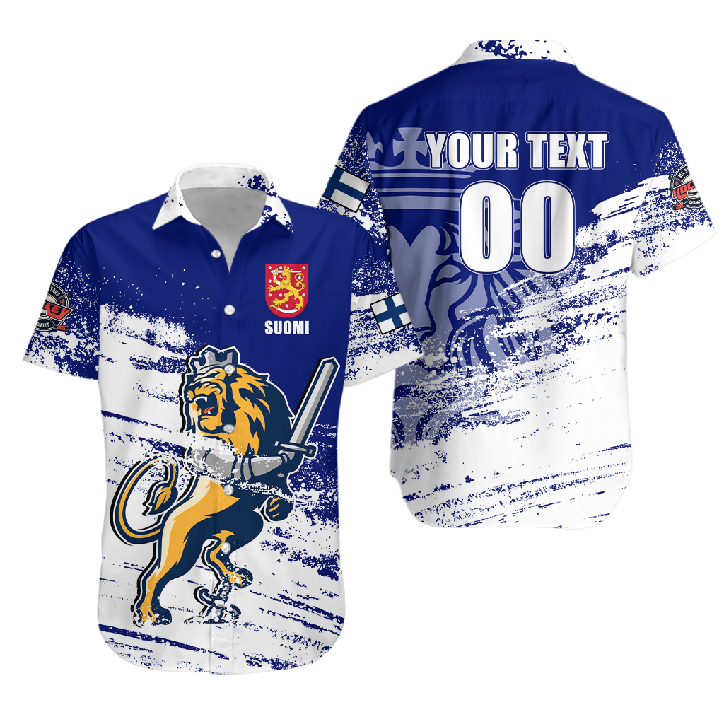 ( Custom Personalised) Finland Suomi Leijonat Hockey Hawaiian Shirt - LT2