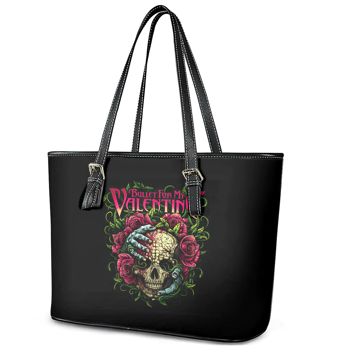 Viper Skull Leather Tote Bag Bullet For My Valentine DT01