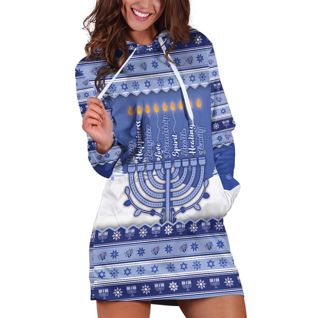 Hanukkah Christmas Hoodie Dress Love And Lights DT05